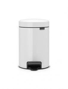 Brabantia pedaalemmer 3 liter newIcon met kunststof binnenemmer white 112126