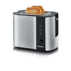 SEVERIN 2-Scheiben-Toaster AT 2589, Edelstahl / schwarz