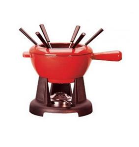 Le Creuset Käsefondue-Set Gusseisen Kirschrot