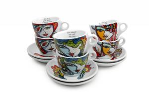 Aerts Koffiekopjes met schotels set 6 