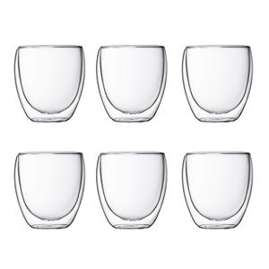 Bodum Pavina dubbelwandig glas 25 cl set van 6