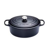 lecreuset Bräter oval mit Deckel 31 cm Signature schwarz