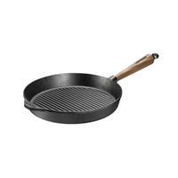 Skeppshult Walnuss Grillpfanne 28 cm aus Gusseisen mit Walnussholzgriff