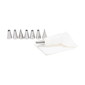 Patisse Piping bag set 32 cm 9 parts White/Steel