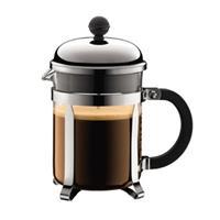 Bodum Kaffeebereiter Chambord 0,5l schwarz mit   Metallsieb