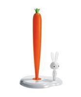 Alessi Küchenrollenhalter weiss H. 29,4 cm Bunny & Carrot