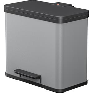 Hailo Tret-Abfalltrenner Öko duo plus L, 17+9 L, silber