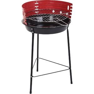 Vargan Houtskoolbarbecue Ø33 cm - Halfopen -  Zwart/Rood