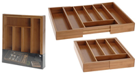 Excellent Houseware Besteckkasten Holz ausziehbar