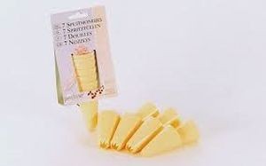 Patisse Tip set star 7 pcs. cream plastic