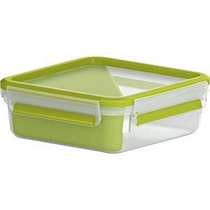 emsa Sandwichbox CLIP & GO, 0,85 Liter, transparent / grün