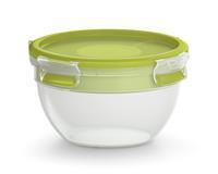 emsa Salatbox CLIP & GO, 1,0 Liter, transparent / grün