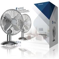 hq KN-MTF12 Tafelventilator 30cm 35W Chroom Zilver