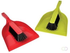 Stofblik met handveger, uit PVC, geassorteerde kleuren