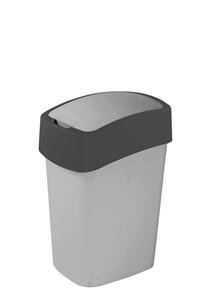 Curver Flip bin 10 liter zilver / antraciet