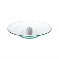 LEONARDO Tortenplatte "Turn" Glas Edelstahl