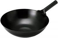Zwarte Roestvrij stalen wok - 36cm