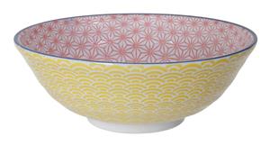 Roze/Geel Kom - Star Wave - 21 x 7.8cm 1100ml