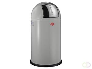 Wesco Prullenbak met pushdeksel Pushboy  50 ltr cool grey