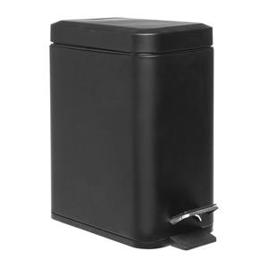 Pedaalemmer rechthoek - 5 liter - zwart