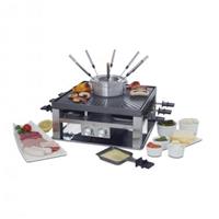 SOLIS OF SWITZERLAND Tischgrill SOLIS Combi Grill 3 in 1 Fondue Raclette 2000 Watt