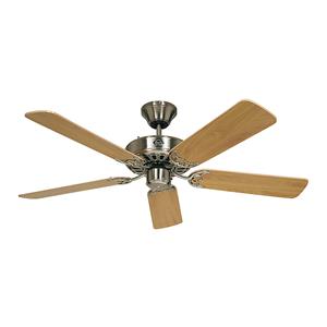 Deckenventilator CLASSIC ROYAL Rotorblatt-Ø 1320 mm Buche / Chrom gebürstet