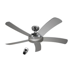Deckenventilator FALCETTO mit Fernbedienung Lack alusilber / Alu poliert
