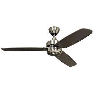 Deckenventilator NIGHT FLIGHT Rotorblatt-Ø 1320 mm, mit Fernbedienung Wenge / Chrom gebürstet