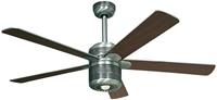 Deckenventilator ALU Rotorblatt-Ø 1320 mm Lack alusilber / Kirschbaum / Alu gebürstet
