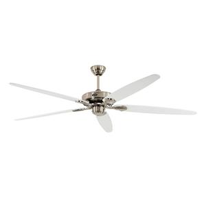 Deckenventilator CLASSIC ROYAL Rotorblatt-Ø 1800 mm Lack weiß / Lack lichtgrau / Chrom gebürstet