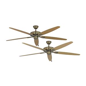 Deckenventilator CLASSIC ROYAL Rotorblatt-Ø 1800 mm Ahorn / Buche / Messing antik