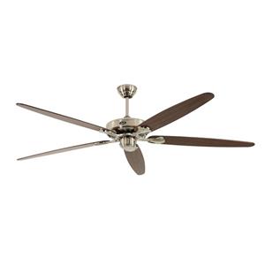 Deckenventilator CLASSIC ROYAL Rotorblatt-Ø 1800 mm Eiche antik / Nussbaum / Chrom gebürstet