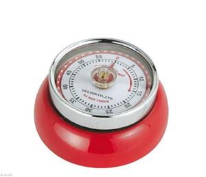 Magnetische kookwekker - rood - retro-collection - Zassenhaus