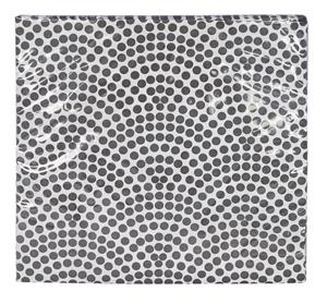 Zwart/Witte Servetten Stippen/Bloemen figuur - Nippon Black - 20 stuks - 33 x 33cm