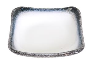 Grijs/Wit Vierkant Bord - Tajimi - 14 x 14 x 3.5cm