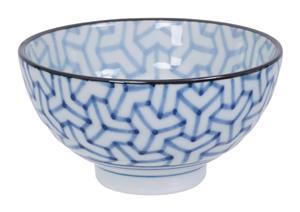 Blauw/Wit Kom - Mixed bowls - 12 x 6.5cm 400ml