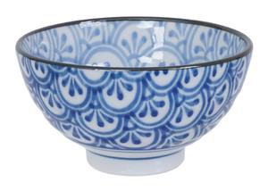 Blauw/Wit Kom - Mixed bowls - 12 x 6.5cm