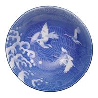Blauw/Witte Kom met kraanvogel figuur - Mixed Bowls - 12.7 x 6.35cm