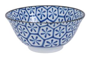 Blauw/Wit Kom - Mixed bowls - 15 x 6.8cm 450ml