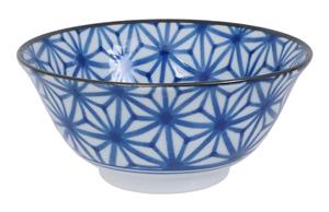 Blauw/Wit Kom - Mixed bowls - 15 x 6 x 8cm 450ml