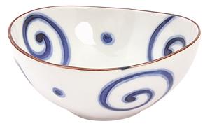 Blauw/Witte kom - Mixed Bowls - 16 x 7cm 500ml