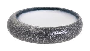 Grijs/Wit Diep Bord - Tajimi - 19 x 14.5 x 4.5cm