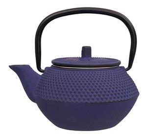 Blauwe Gietijzeren Theepot - Cast Iron - 13.5 x 11.5 x 8.5cm 350ml