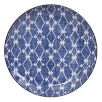 Blauw/Wit Bord - Shibori - 31 x 4cm