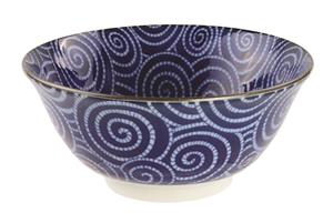Blauw/Witte Kom - Mixed bowls - 14.8 x 6.8cm 500ml