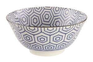 Blauw/Witte Kom - Mixed bowls - 14.8 x 6.8cm 500ml