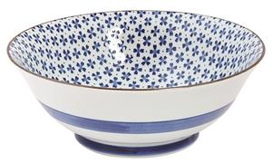 Blauw/Wit Kom - Mixed Bowls - 19 x 7.5cm 900ml