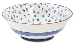 Blauw/Wit Kom - Mixed Bowls -19 x 7.5cm 900ml