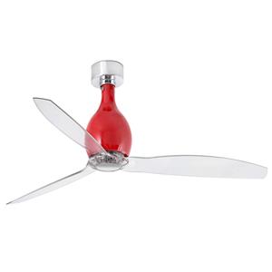 Eleganter roter Deckenventilator FARO 32029