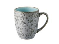 Bitz Grey Becher mit Henkel matt grey / shiny light blue (grau)